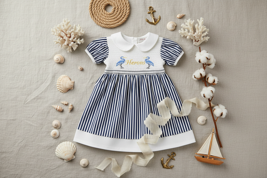 Herons smocked dress