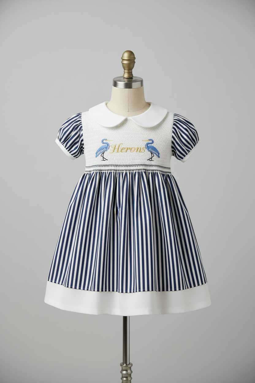 Herons smocked dress